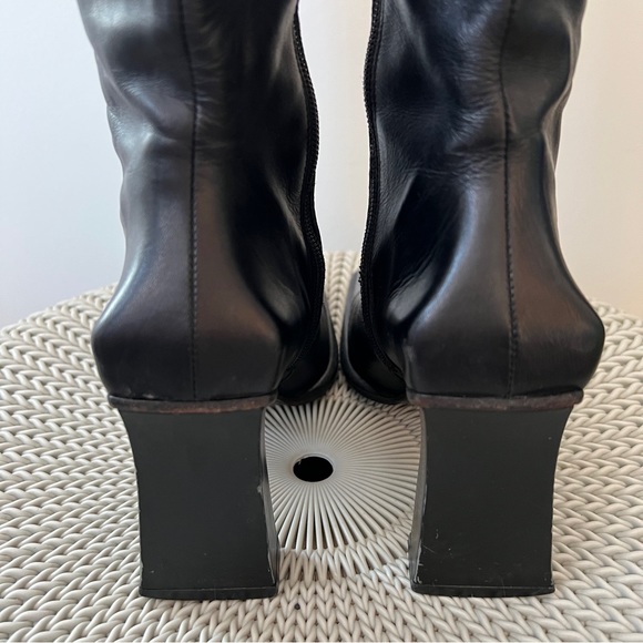 Vintage Black Heeled Boots - Picture 4 of 13